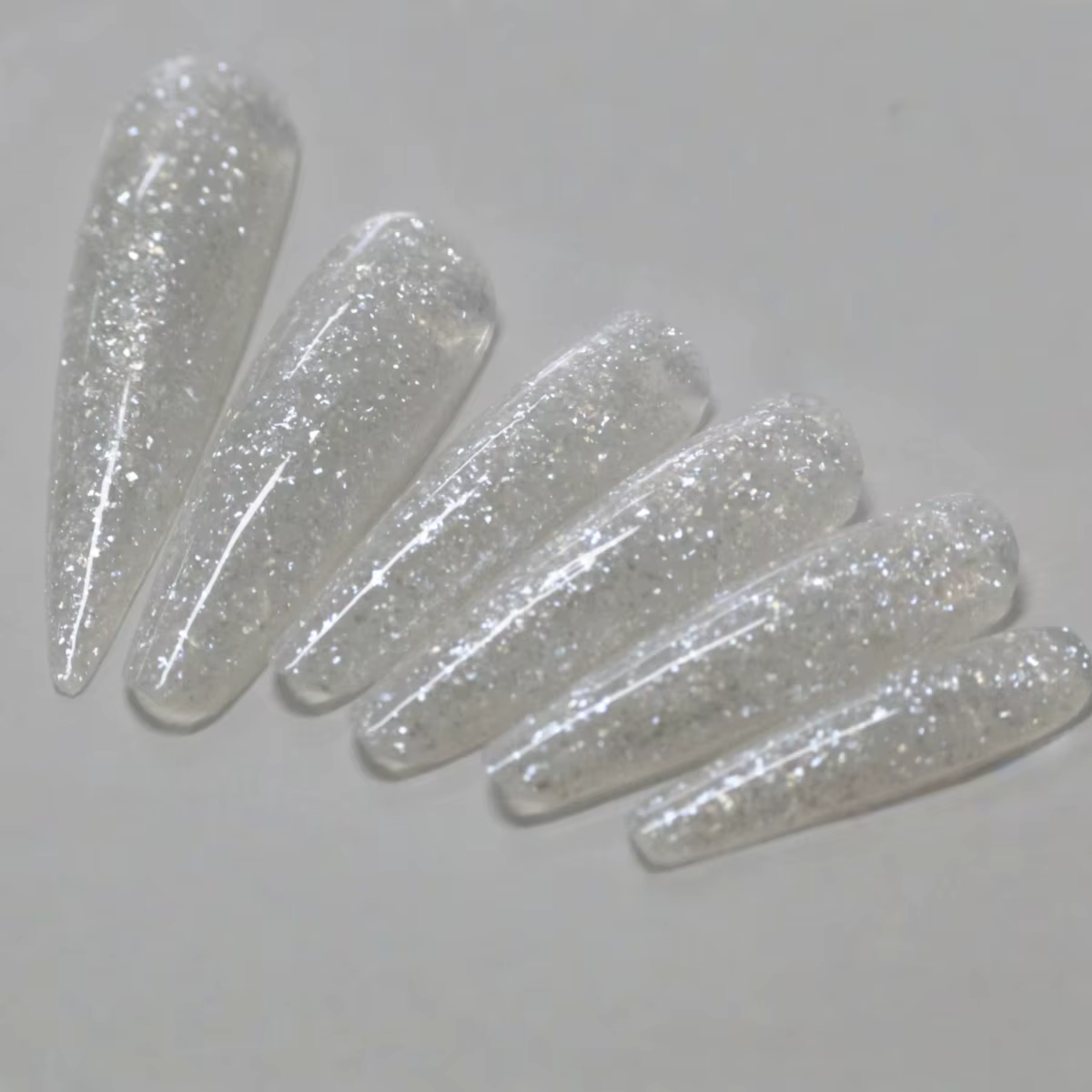 MSHARE Gel de construction à paillettes 50ml sans TPO, auto-nivelant, pour extension d'ongles UV LED