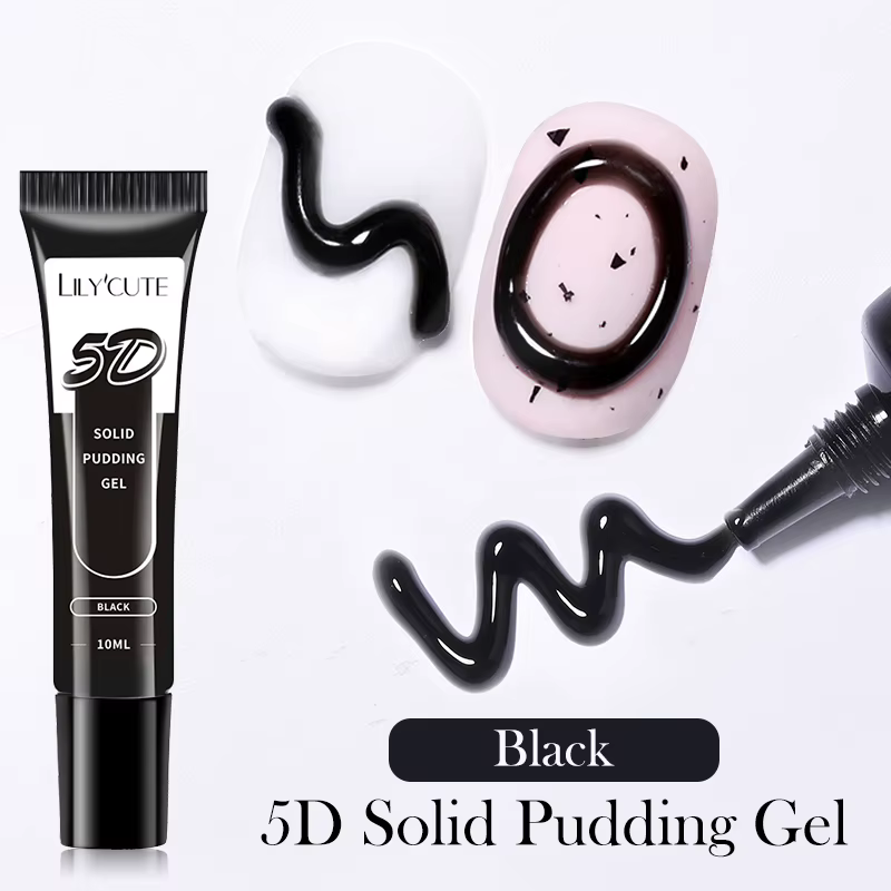 LYCUTE 10ml 5D solide pouding ongles Gel translucide Style coréen revêtement gaufrage peinture Textu