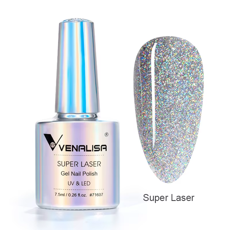 7.5ml VENALISA Super Sparkle Laser vernis à ongles Semi Permanent Gellack Nail Art Salon paillettes 