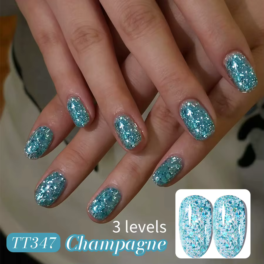 Vernis à ongles Gel coloré à paillettes, brillant, Gel de noël, UV LED, tremper, manucure, bricolage