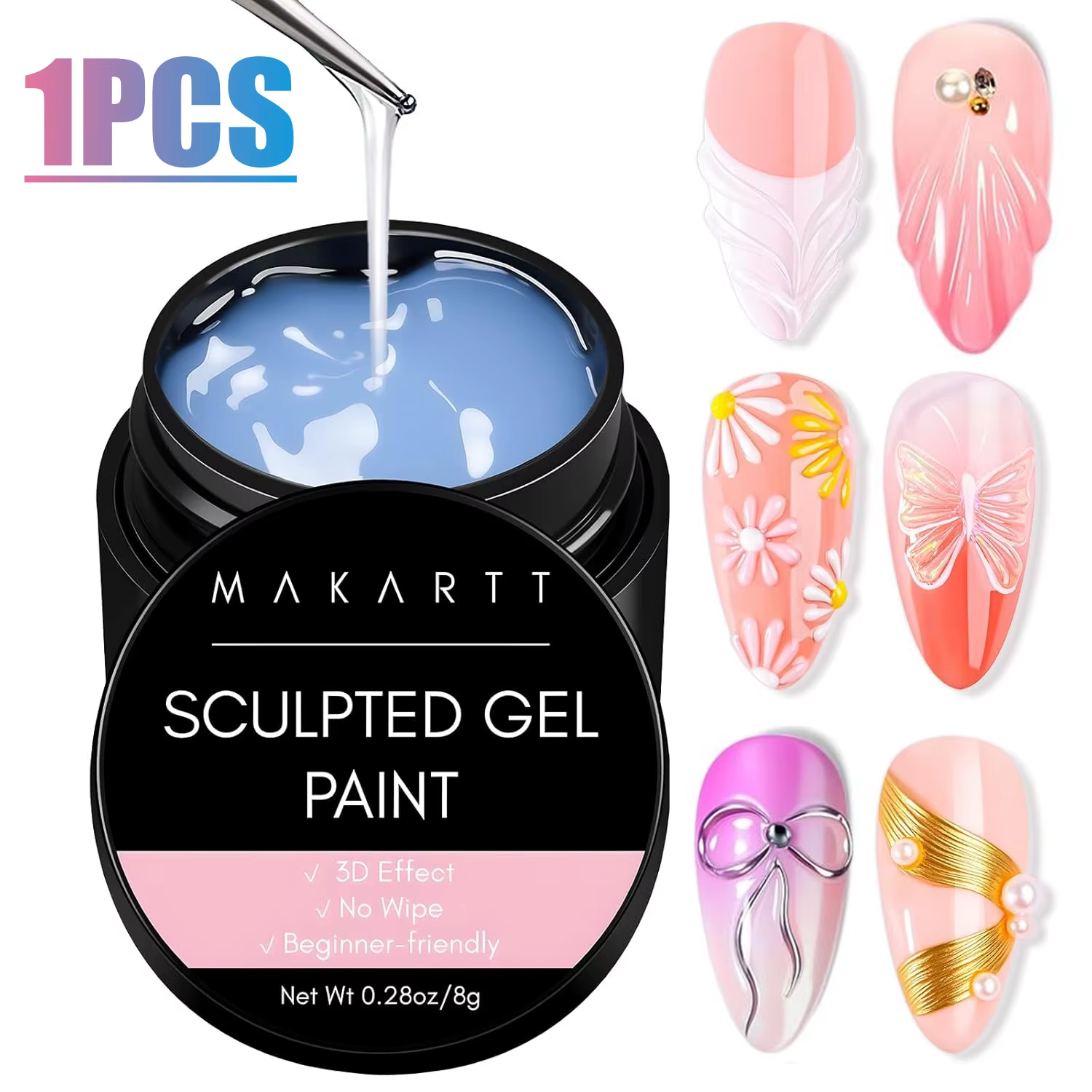 Gel à ongles Makartt 3D Sculpture, sans HEMA, longue tenue, facile à appliquer, séchage rapide, gels