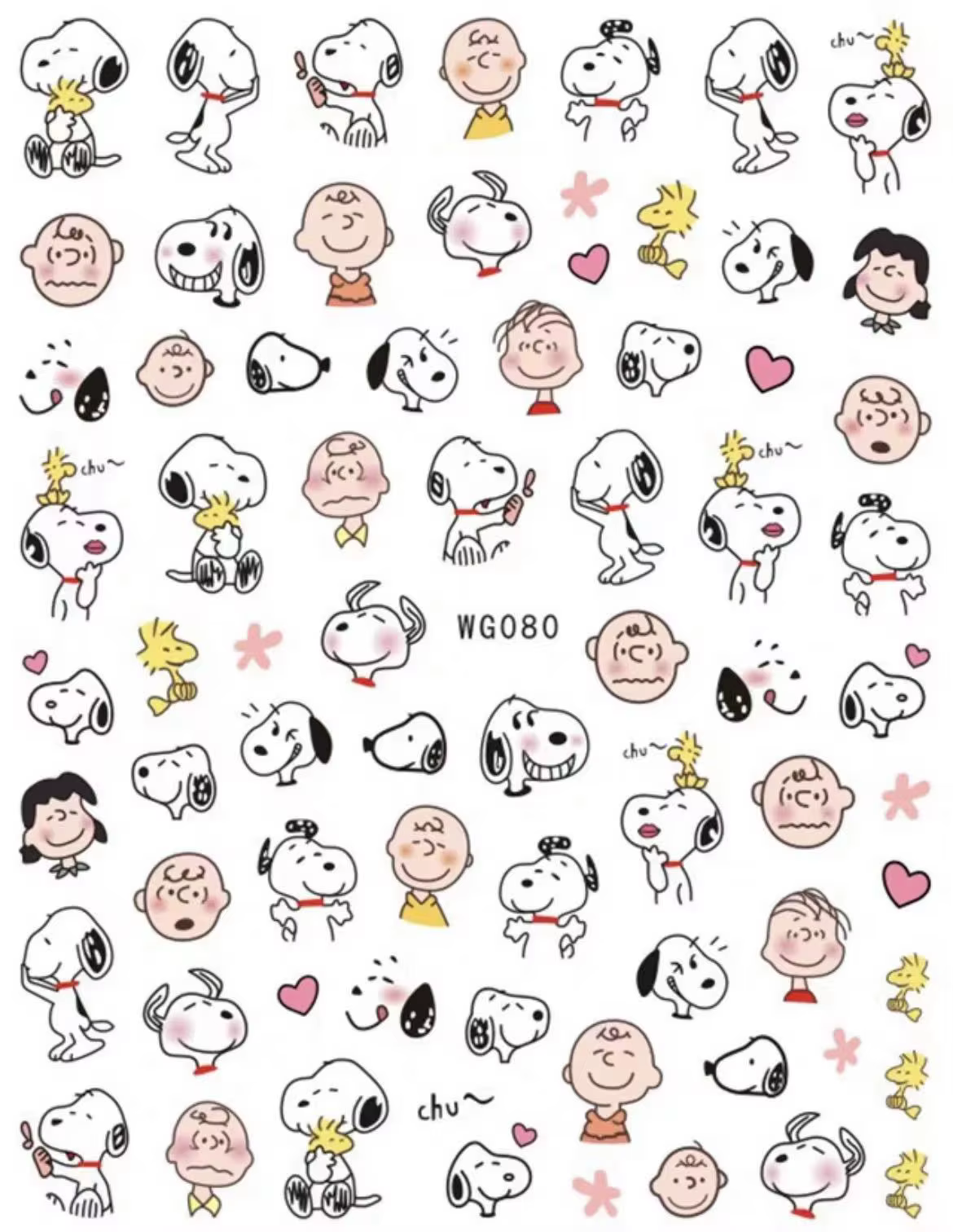 Miniso dessin animé Snoopy autocollants pour ongles Sanrio dessin animé Hello Kitty autocollants pou