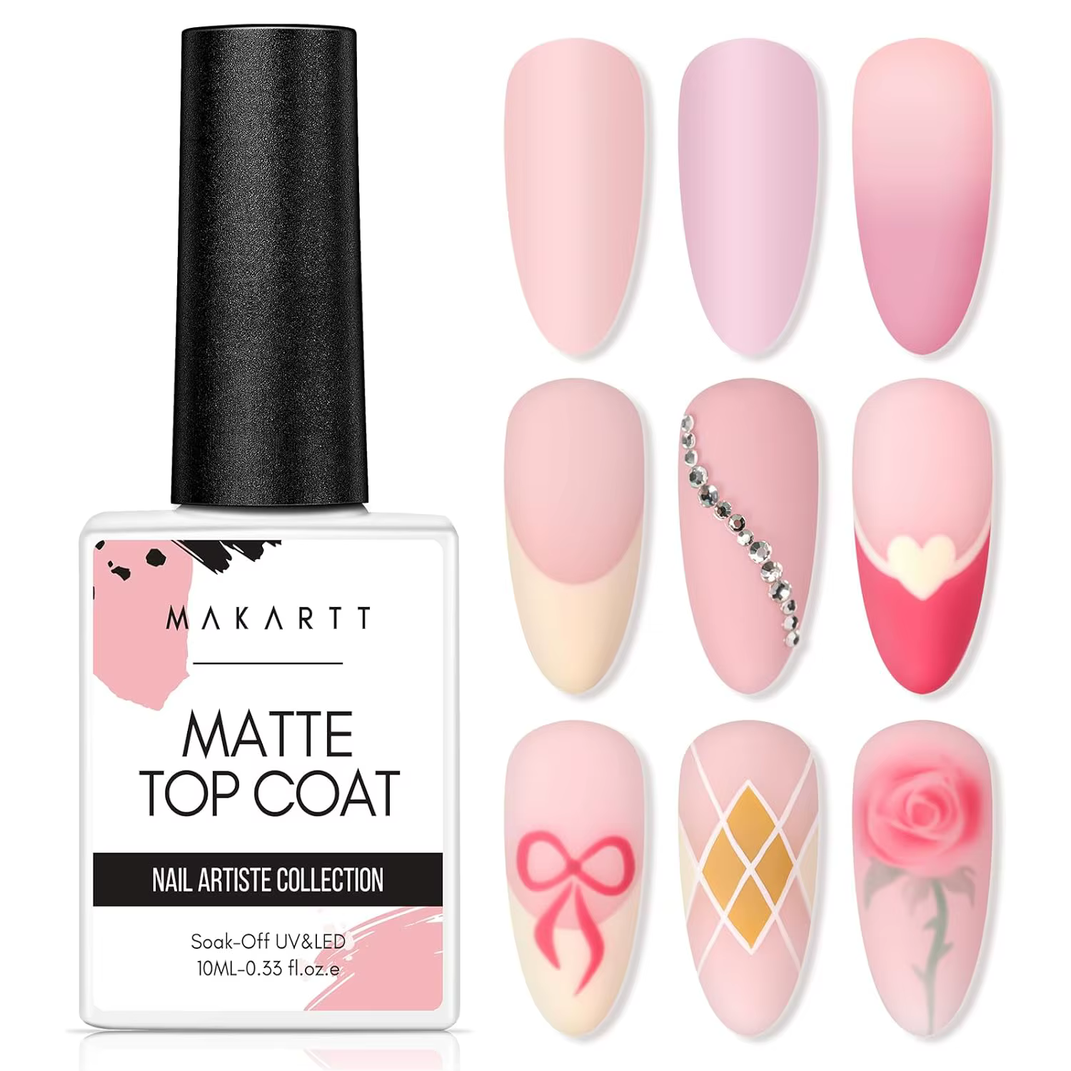 Makartt couche de finition en gel mat 10 ml, tremper sans essuyer finition mate longue durée pour fo