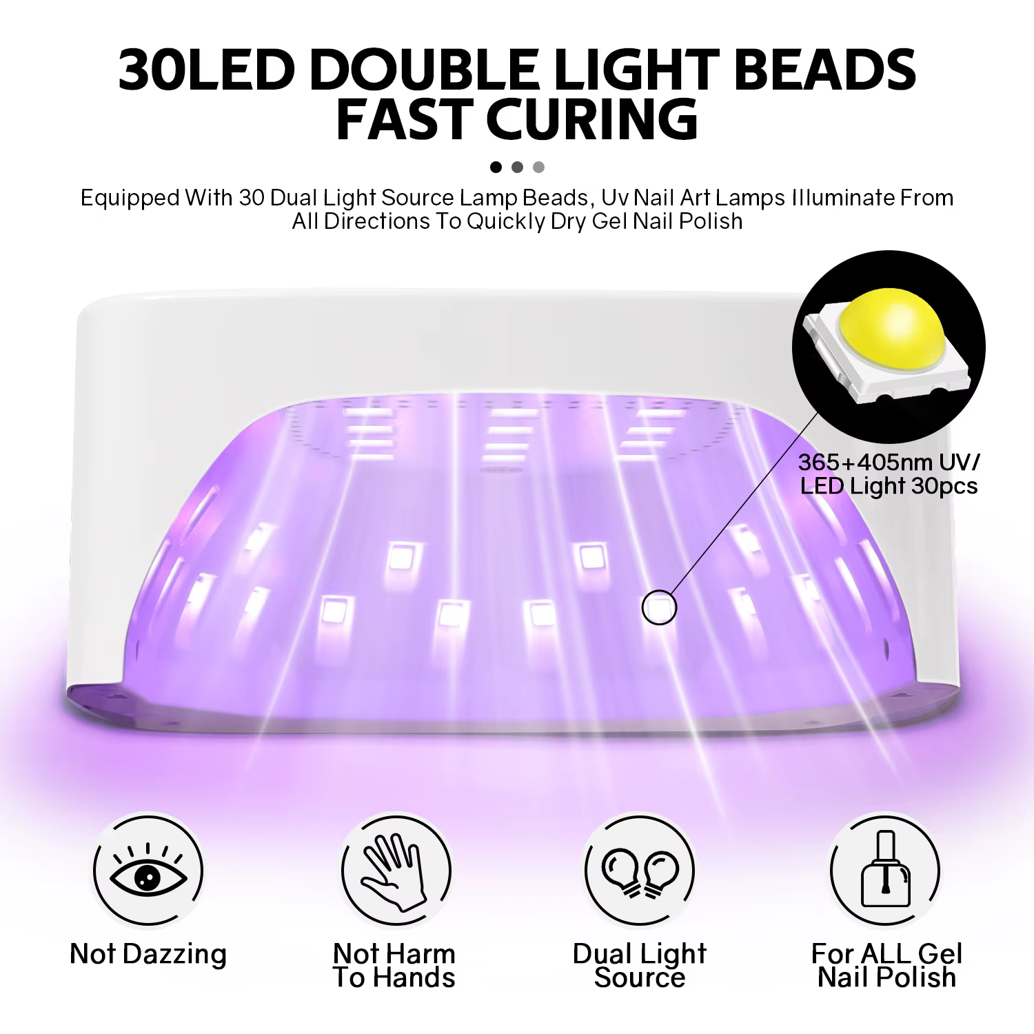 Lampe à ongles UV LED 168W, sèche-ongles Rechargeable avec grand écran LCD, lampe professionnelle à
