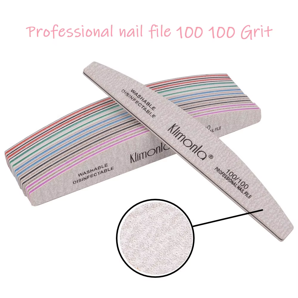 Limes à ongles professionnelles 100 180 EVA, papier de verre épais pour Salon de manucure, ensemble 