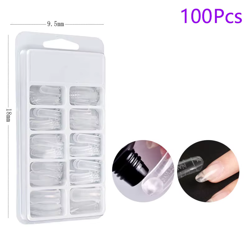 Faux-ongles en forme de cercueil pour Ballet français, 100/500 pièces, pointes artificielles pour Na