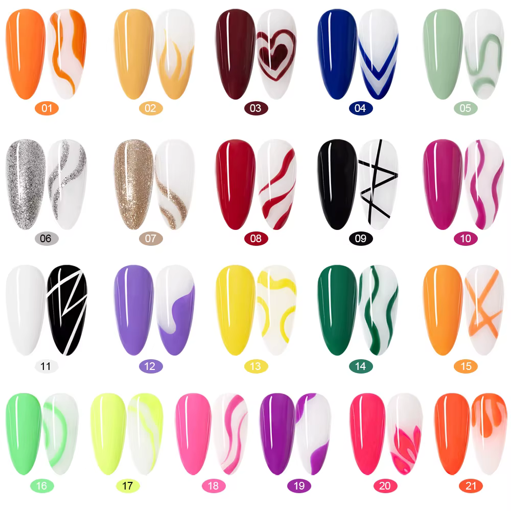 Venalisa Liner Gel 8ml vernis à ongles français UV LED peinture Gel Nail Art Design magnifique paill