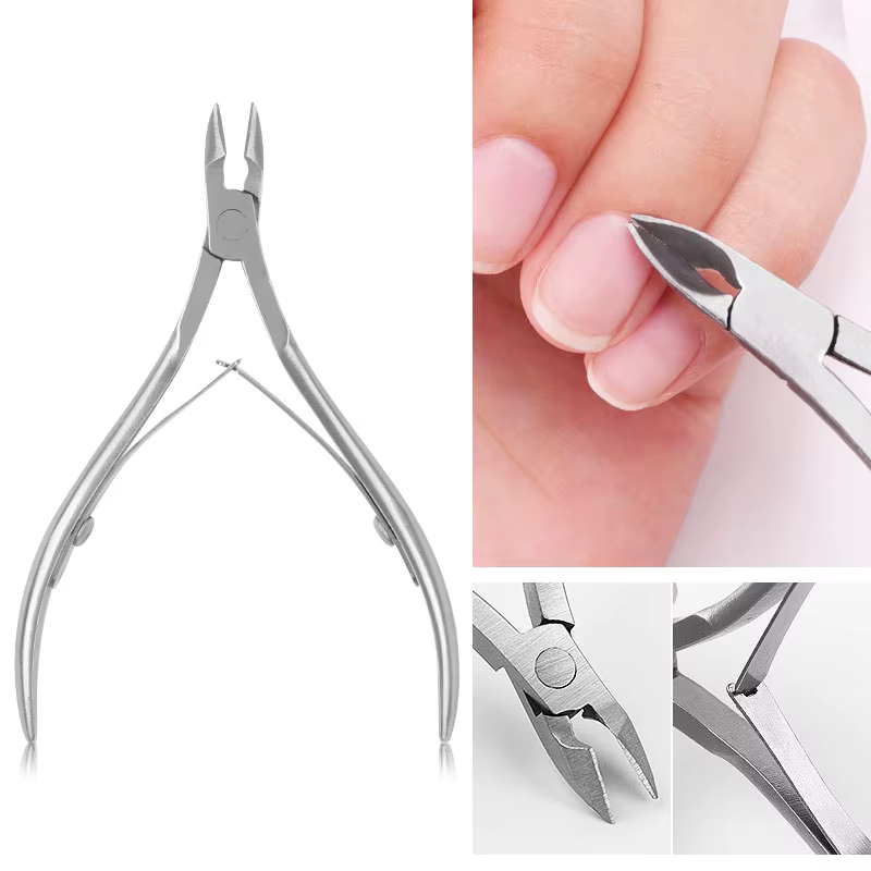 Pince à cuticules professionnelle en acier inoxydable, coupe-ongles, manucure et pédicure, soins, pi