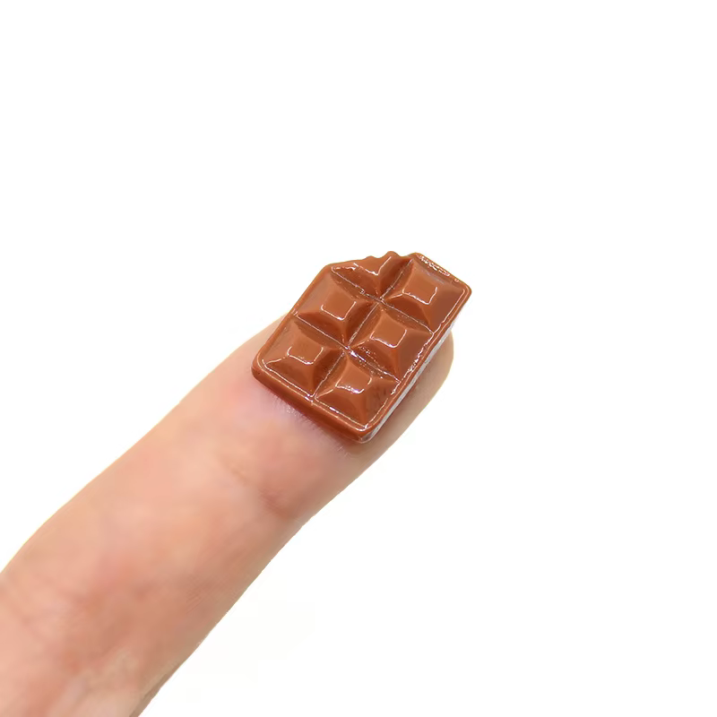 20 pièces ongles mignon breloques résine chocolat en forme de résine grands strass pour acrylique 3D