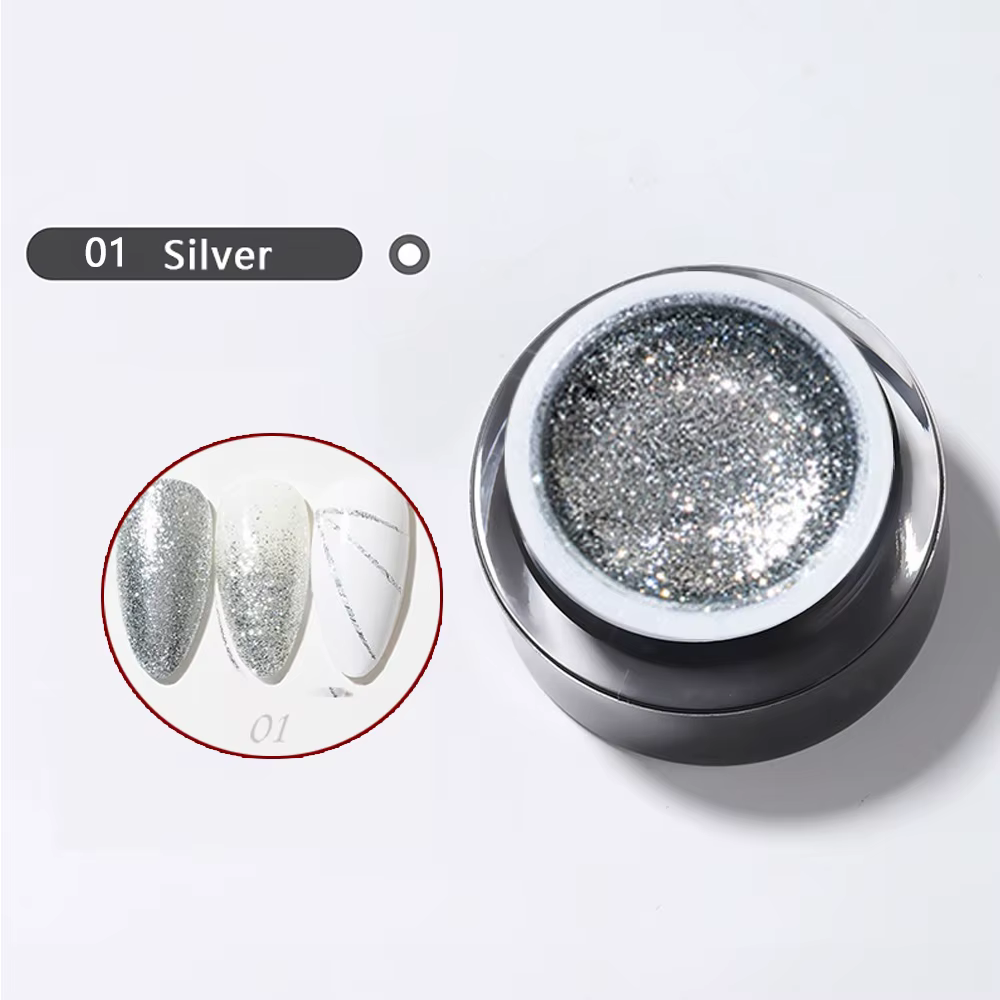 VDN paillettes platine Gel vernis à ongles poudre Fine hybride brillant peinture Gel laque manucure 