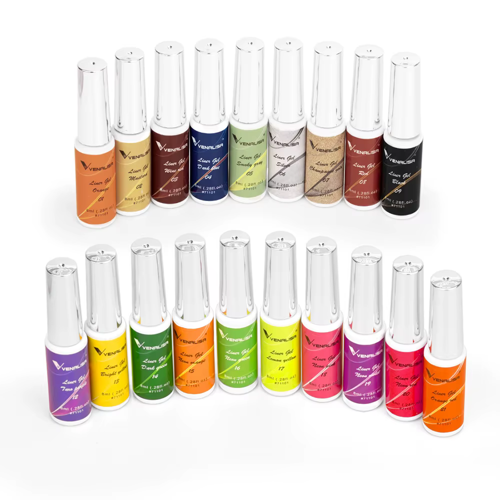 Venalisa Liner Gel 8ml vernis à ongles français UV LED peinture Gel Nail Art Design magnifique paill