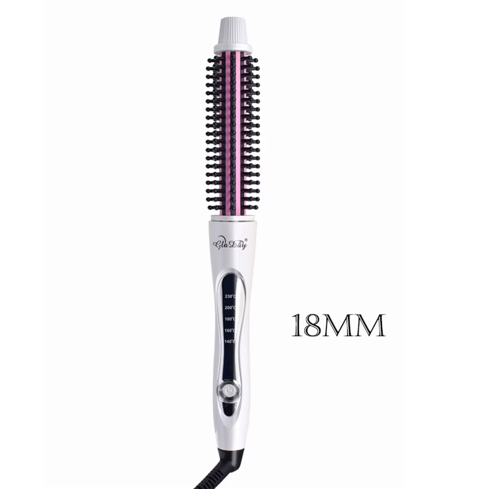 Bigoudi brosse à lisser les cheveux peigne chauffant chaud cheveux raides Styler ondulation fer à fr