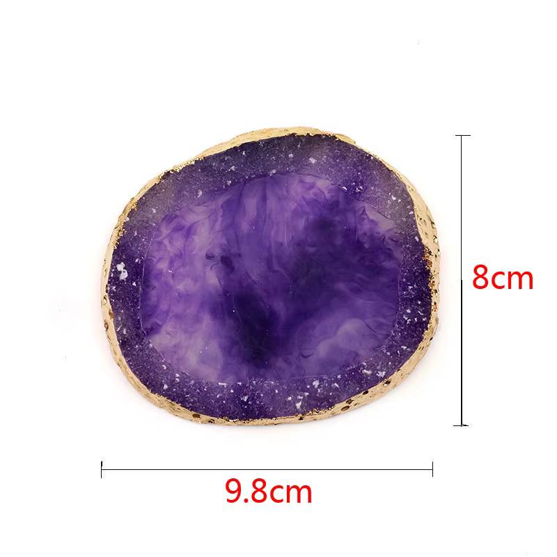 Palette de couleurs d'ongles en pierre d'agate, Palette de mélange de Gel et de vernis, plaque de pe