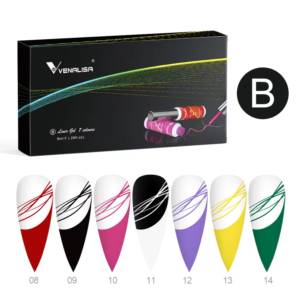 VENALISA – vernis à ongles français UV LED, 7 couleurs/Kit, Gel de peinture, couverture complète, br