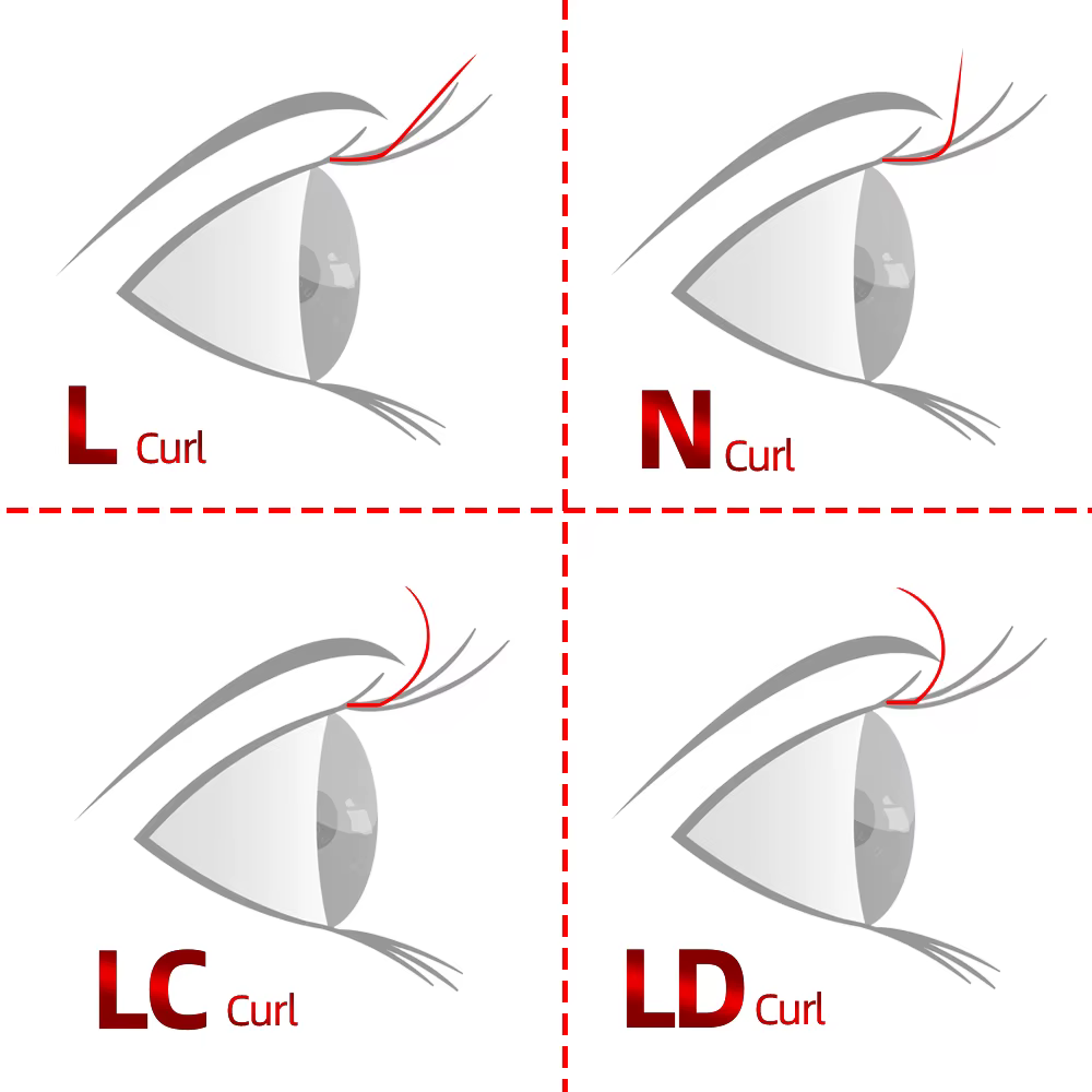 NAGARAKU mélange Extension de cils maquillage L LC N boucles mélange 7-15mm 16 lignes vison synthéti