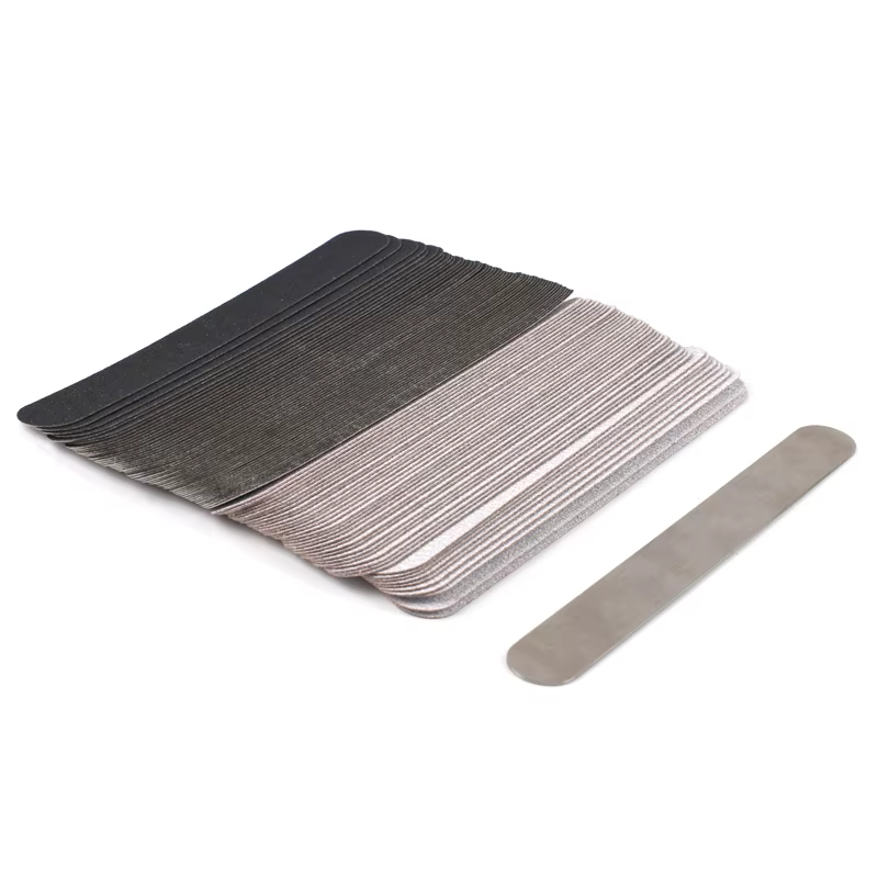 Lime à ongles de remplacement droite 100/180/240 10 pièces papier de verre amovible gris/noir avec p