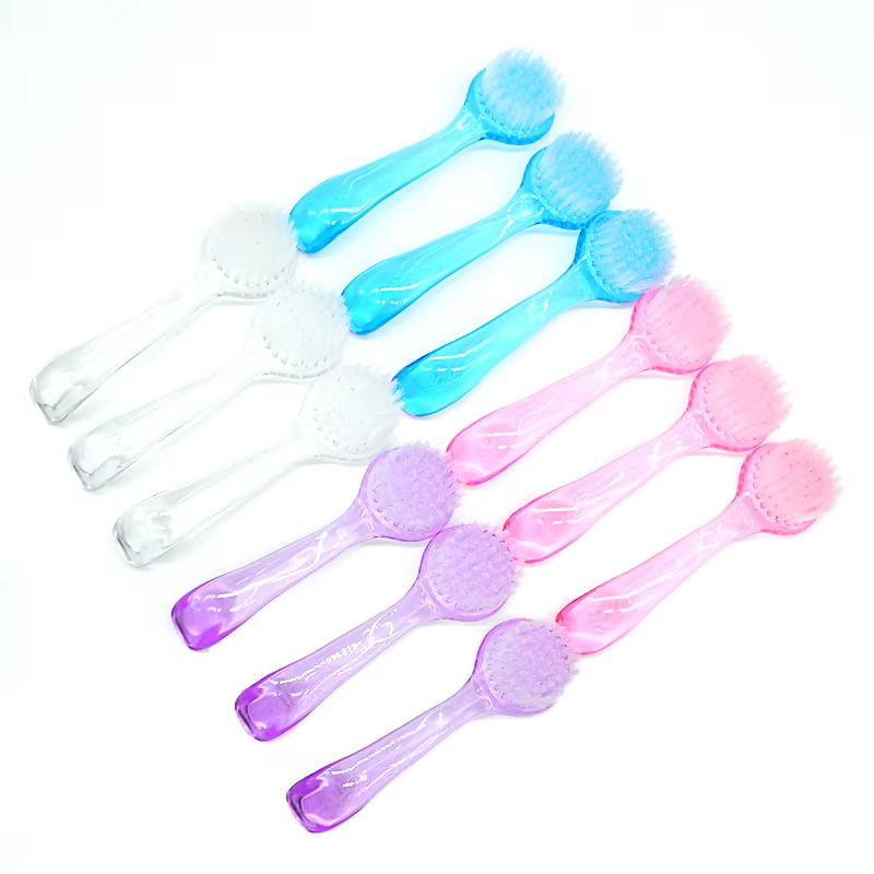 Lot de 1/3/5 pinceaux à ongles en acrylique, pinceau à poudre anti-poussière à tête ronde avec capuc