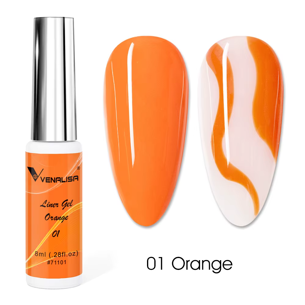 8ml Venalisa Liner Gel dessin ligne peinture Gel magnifique couleur Gel français 21 couleurs Nail Ar