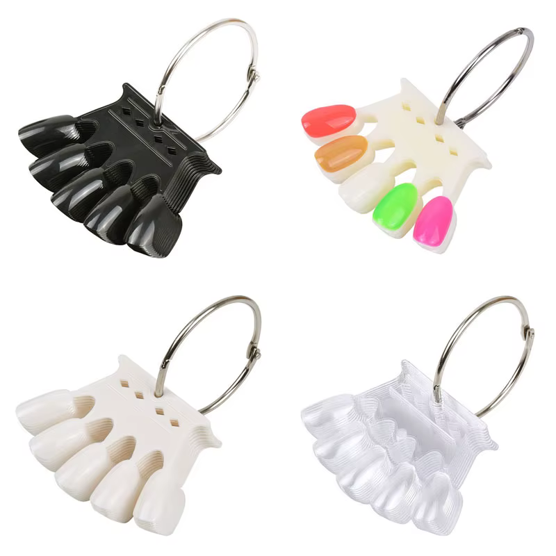 50 pointes carte de couleur faux ongles échantillon ventilateur Transparent blanc acrylique montrant