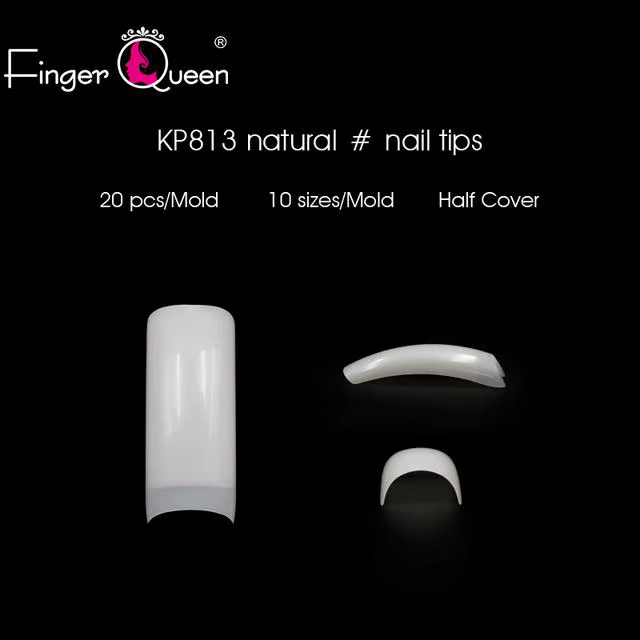 Faux Ongles Français en Forme de Cercueil, Naturel/Clair, ABS, Artificiel, DIY, Gel UV, N64.100 Pièc