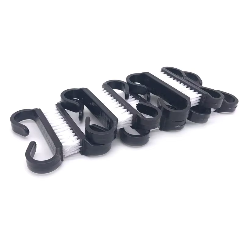 Nouveau Kit de 10 Pinceaux Noirs Professionnels pour le Nettoyage des Ongles, l'Élimination de la Po