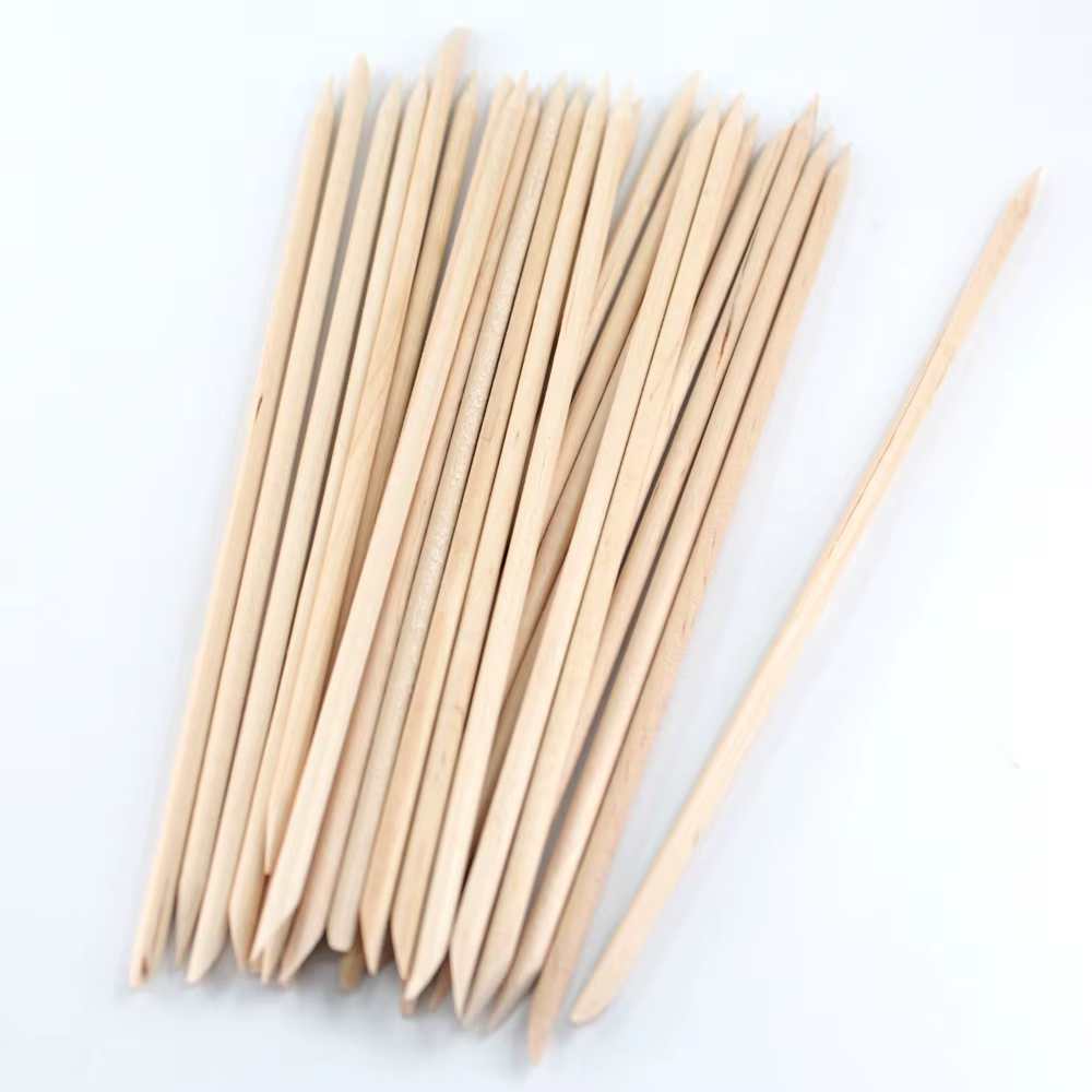 Bâtons en bois Orange de différentes tailles, pour poussoir à cuticules, outil pour enlever les cuti