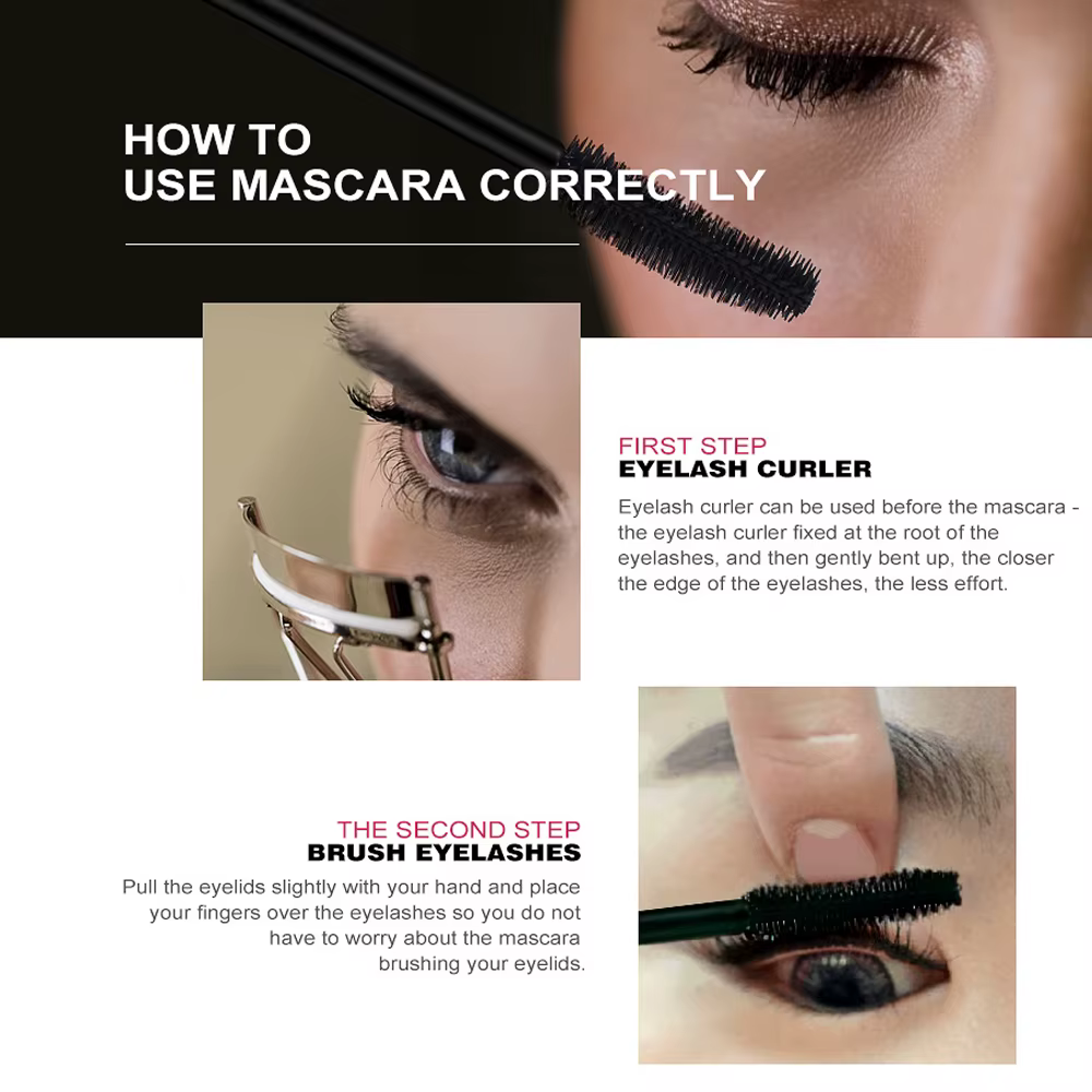 O.TWO.O 12 pièces/ensemble Mascara 3D allongement des cils noirs Extension des cils cils cils brosse