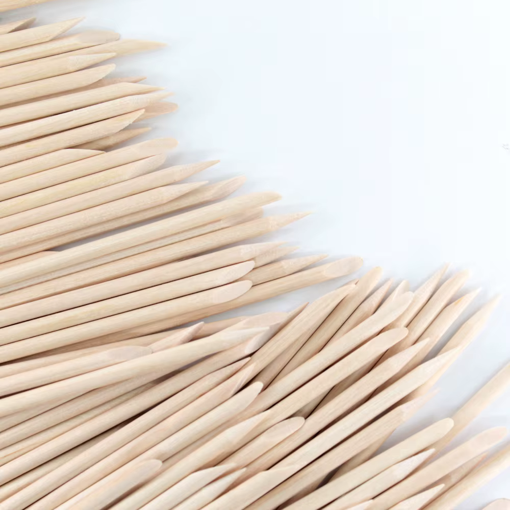 Bâtons en bois Orange de différentes tailles, pour poussoir à cuticules, outil pour enlever les cuti