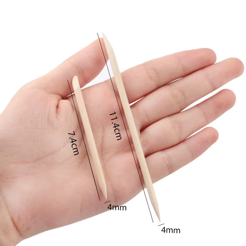 Lot de 50 ou 100 bâtonnets en bois d'oranger pour manucure et pédicure, outils de soins pour les ong
