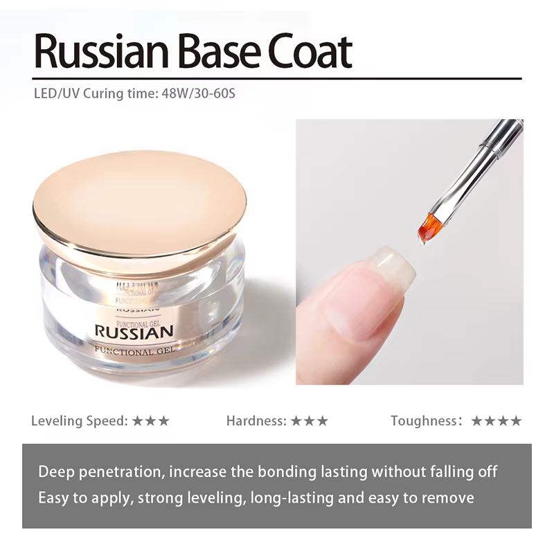 Vendeeni russe nivellement fonctionnel Gel vernis à ongles couche de Base poudre antiadhésive mat co