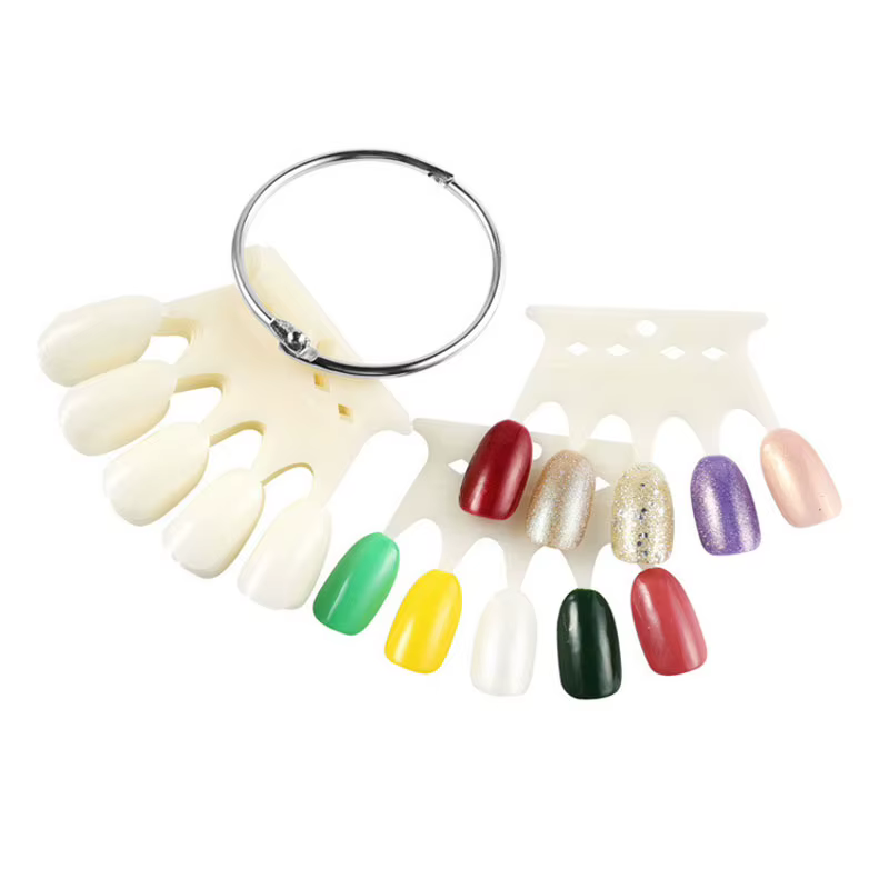 50 pointes carte de couleur faux ongles échantillon ventilateur Transparent blanc acrylique montrant