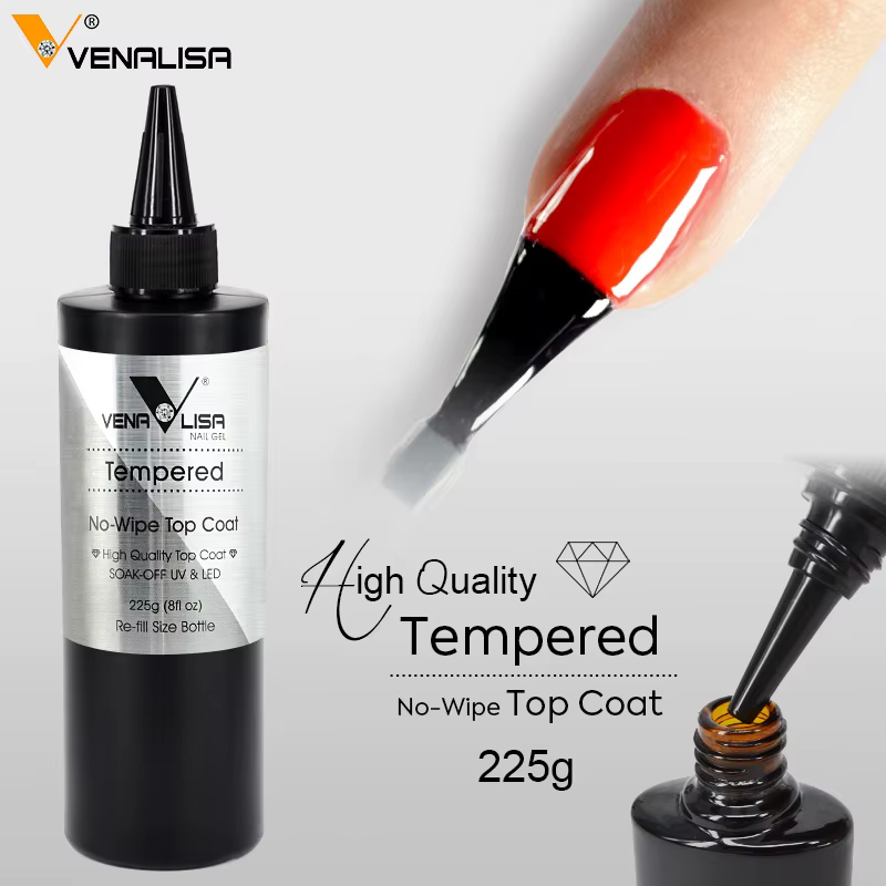 225g VENALISA trempé sans lingette vernis gel haute brillance pas propre gel pour ongles couche de b