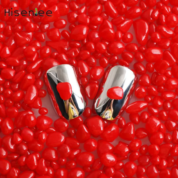 Hisenlee 20g couleur argent petit caméléon strass pierre irrégulière perles pierres manucure bricola