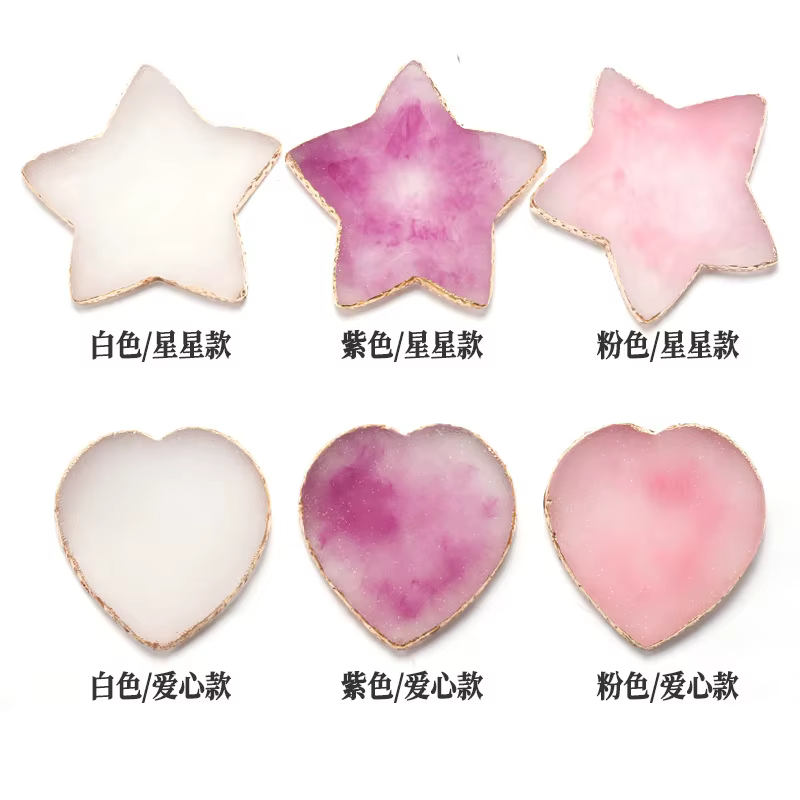 Palette de couleurs d'ongles en pierre d'agate, Palette de mélange de Gel et de vernis, plaque de pe