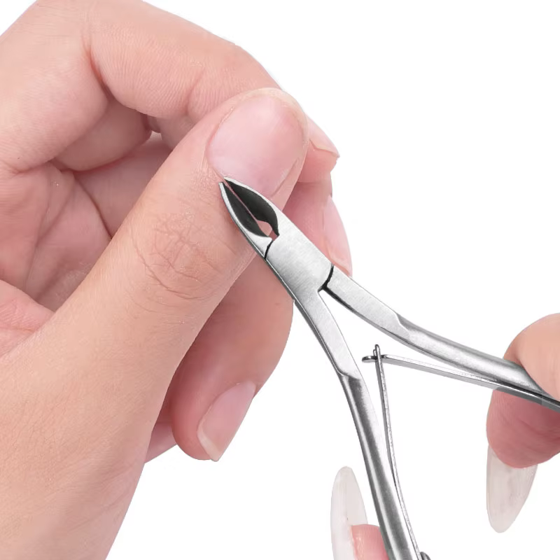 Pince à cuticules professionnelle en acier inoxydable, coupe-ongles, manucure et pédicure, soins, pi