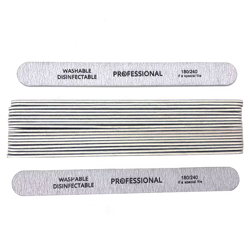 100 pcs/lot limes à ongles professionnelles 180/240 meulage polissage manucure pédicure Double face