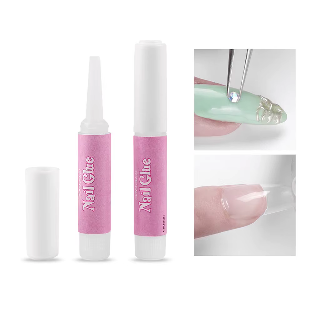 Colle acrylique pour faux ongles, 2g, séchage rapide, pâte Gel collant, décorations de bijoux, colle