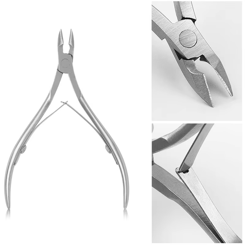 Pince à cuticules professionnelle en acier inoxydable, coupe-ongles, manucure et pédicure, soins, pi