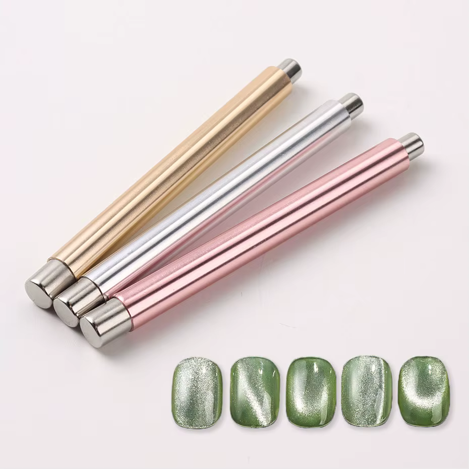 Boule magnétique œil de chat avec bâton magnétique pour ongles, ensemble d'outils, stylo magnétique