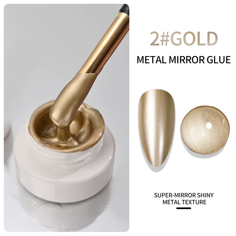 1 boîte de vernis à ongles Gel métallique effet miroir doré, ligne de Nail Art française/peinture de