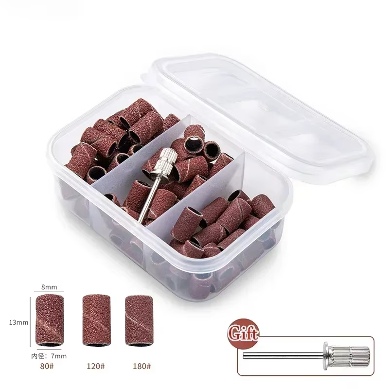 100/50pcs bandes de ponçage zèbre Machine forets à ongles polissage 80 # 150 # 240 # Outils de rem
