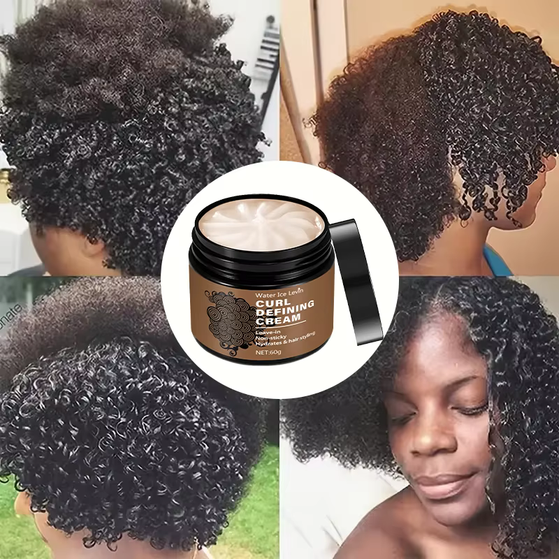 Crème coiffante pour boucles 60g - Crème coiffante hydratante pour cheveux normaux, hommes et femmes