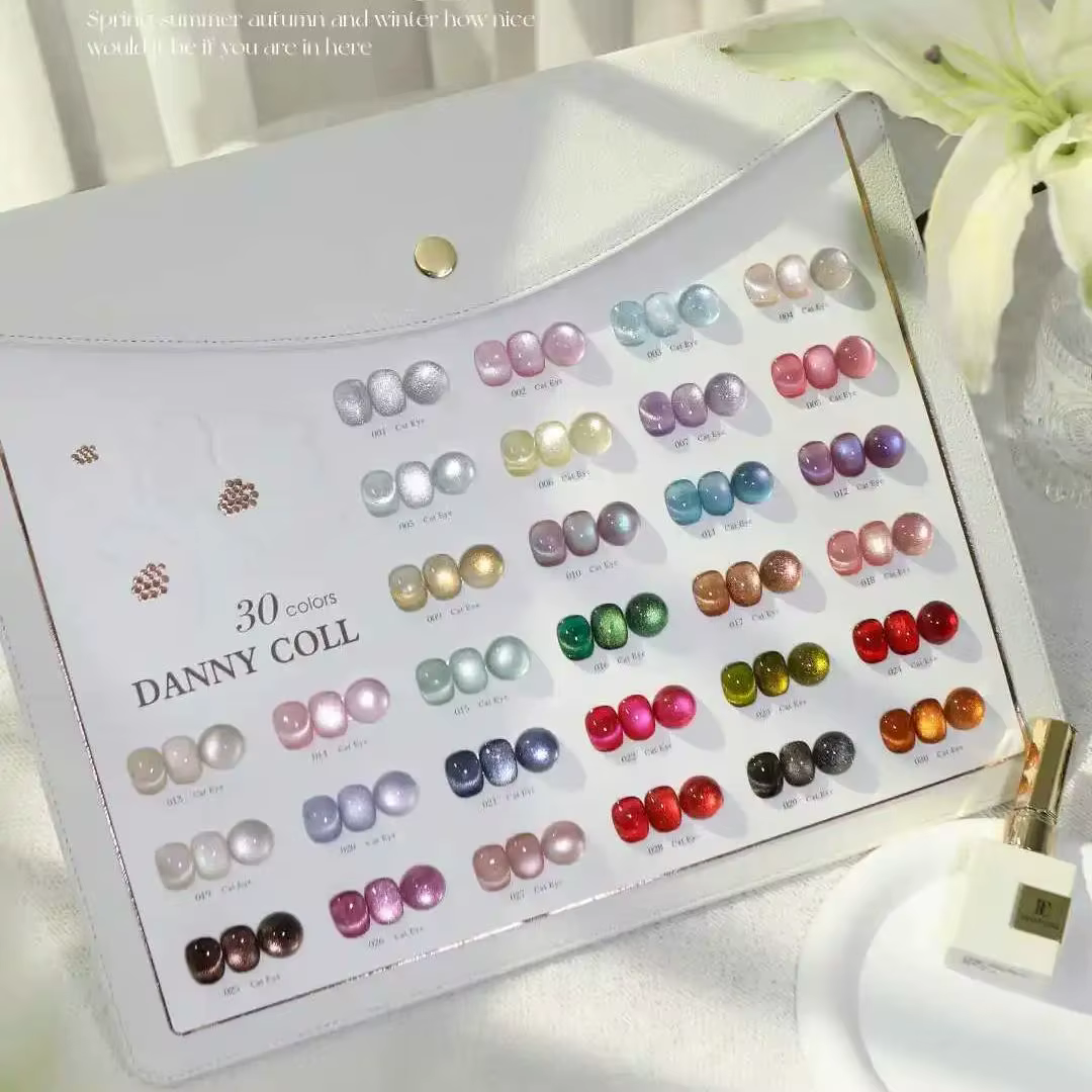 Dannycoll IHigh End 30 pièces * 15ml Gel oeil de chat Polilsh Collection avec carte de couleur Gel m