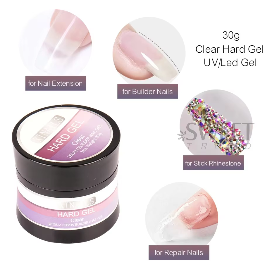 Gel de renforcement des ongles, 30g, gelée transparente, Gel dur, multifonctionnel, Construction rap