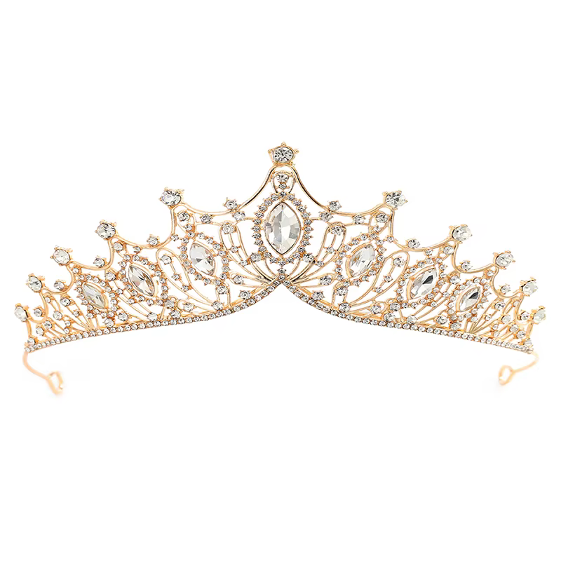 Couronnes de reine pour femmes, couronne de concours avec peignes, couronne de princesse pour filles