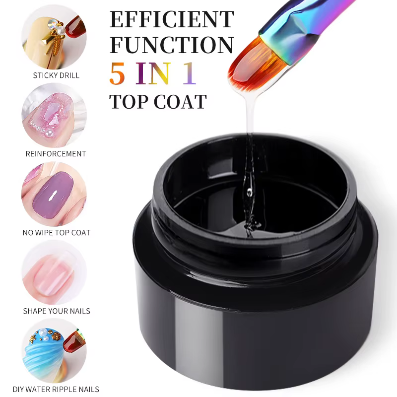 BORN PRETTY 5 EN 1 Gel Polish Transparent Effet Vague d'Eau 3D pour Modelage, Sculpture et Gravure,