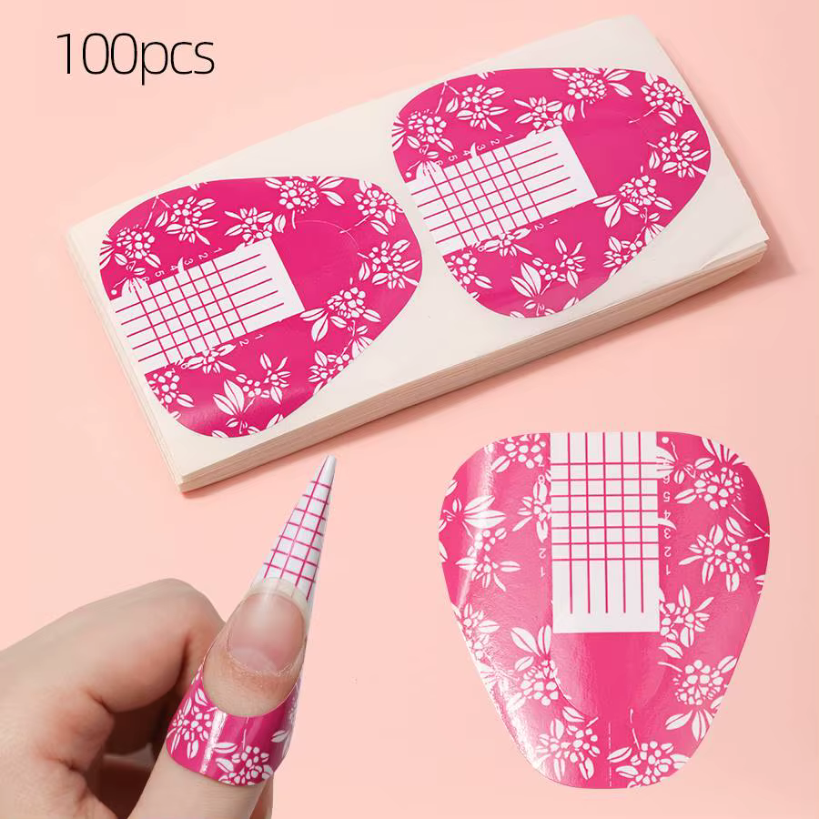 Formes à ongles françaises pour extension en gel UV acrylique, moule de guidage pour nail art, pocho