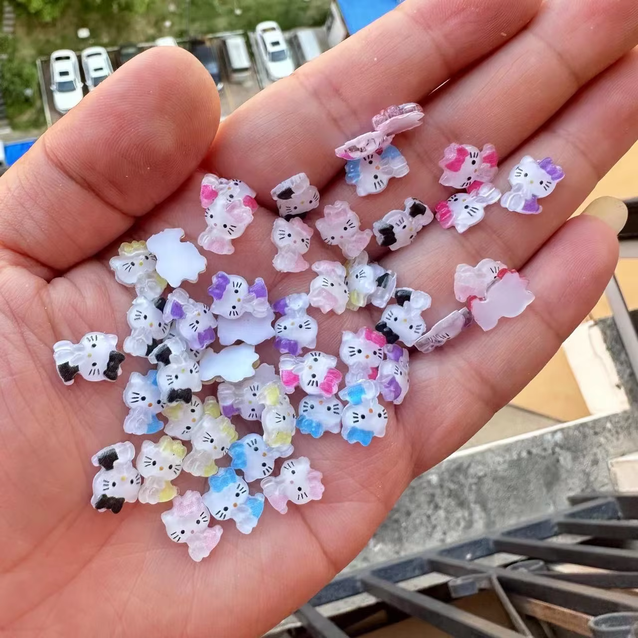 50 pièces en vrac Kawaii breloques mixtes pour ongles, dessin animé Sanrioed Hello Kitty Kuromi ongl