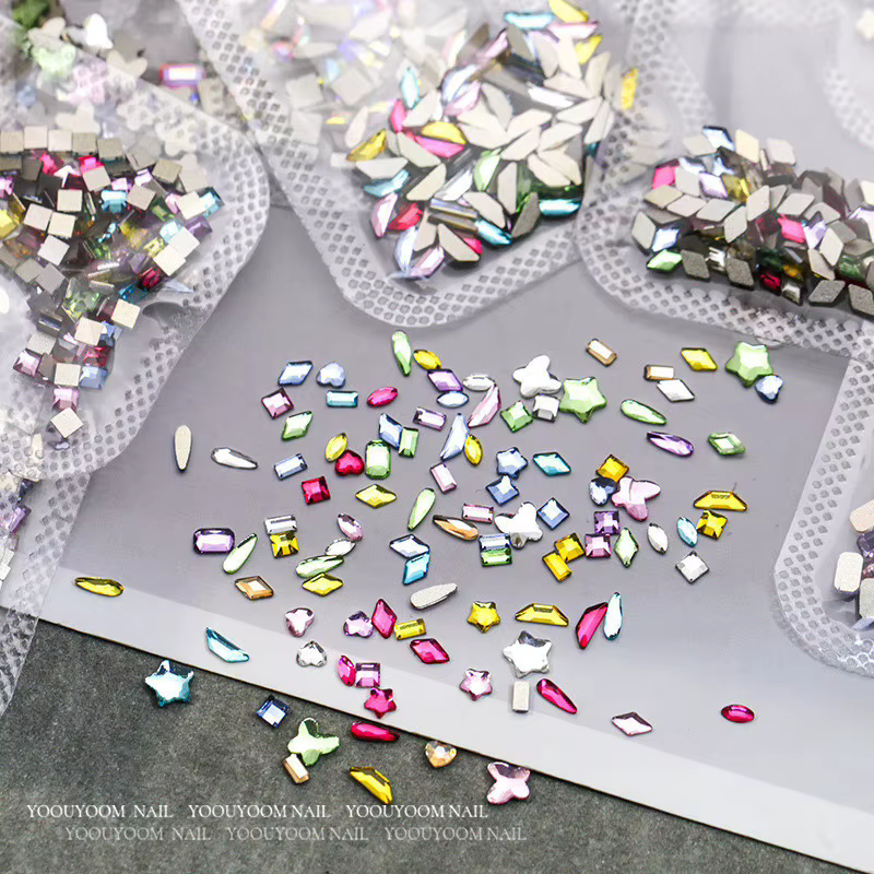 200/100 pièces cristal ongles strass AB breloques de luxe Nail Art Flatback gemmes pour 3D décoratio