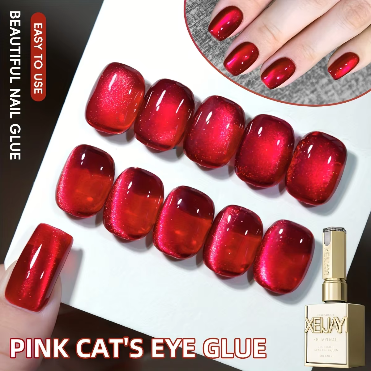15ML arc-en-ciel oeil de chat vernis à ongles Gel photothérapeutique tremper les ongles Gel magnétiq
